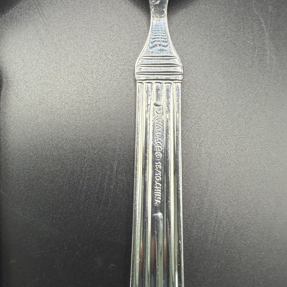 Wallace Silversmiths Stainless Flatware Chardonnay Serving Spoon Set 18/10 - Picture 4 of 7